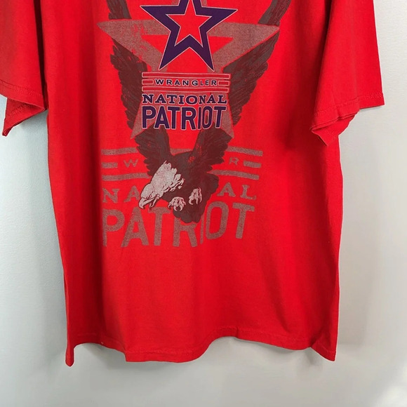 WRANGLER Men’s National Patriot Graphic T-shirt Eagle Crewneck Short Sleeve XL - Picture 6 of 10